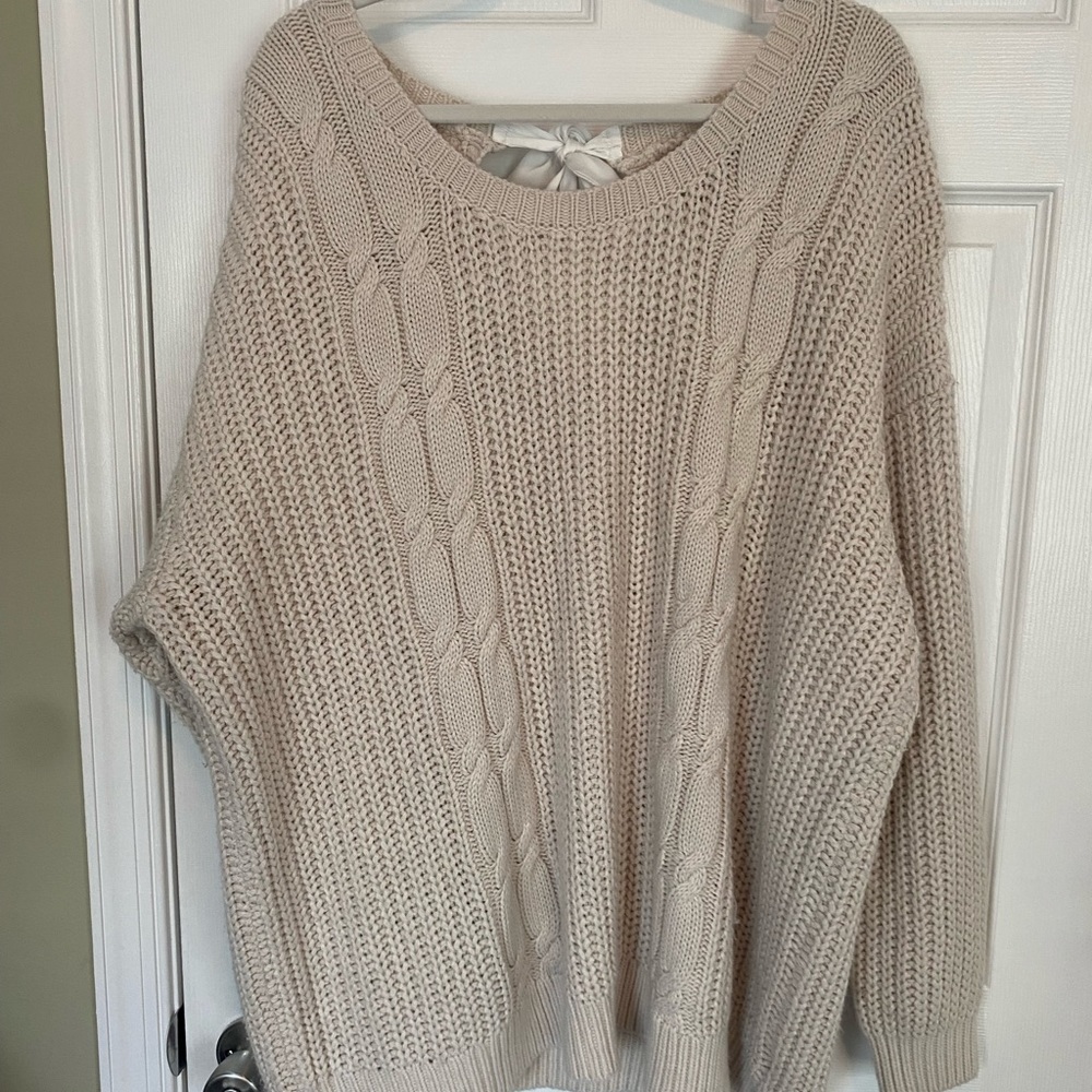 Torrid Cream Knit Sweater: Size 3